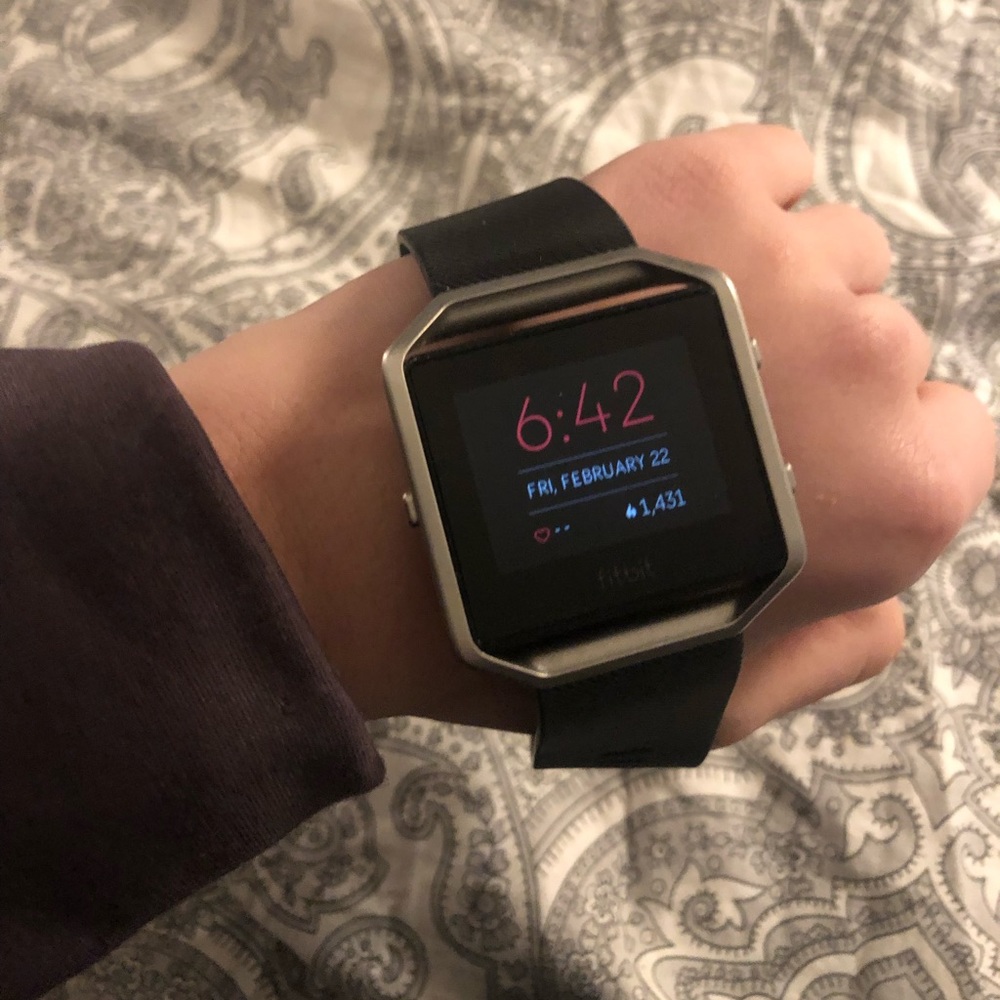 Fitbit Blaze Stainless Steel Frame Black Band